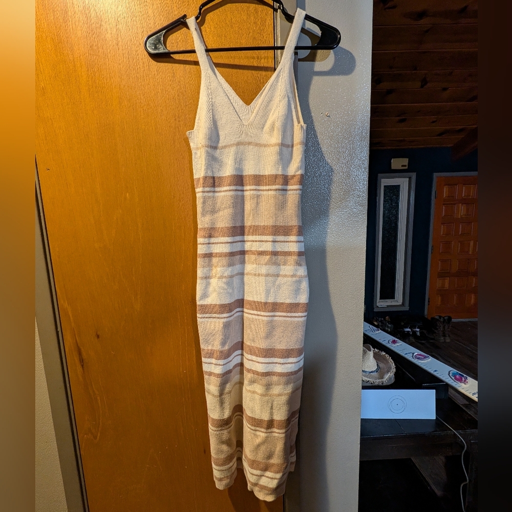 Striped Sleeveless Maxi Dress